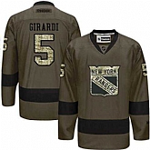 Glued New York Rangers #5 Dan Girardi Green Salute to Service NHL Jersey,baseball caps,new era cap wholesale,wholesale hats